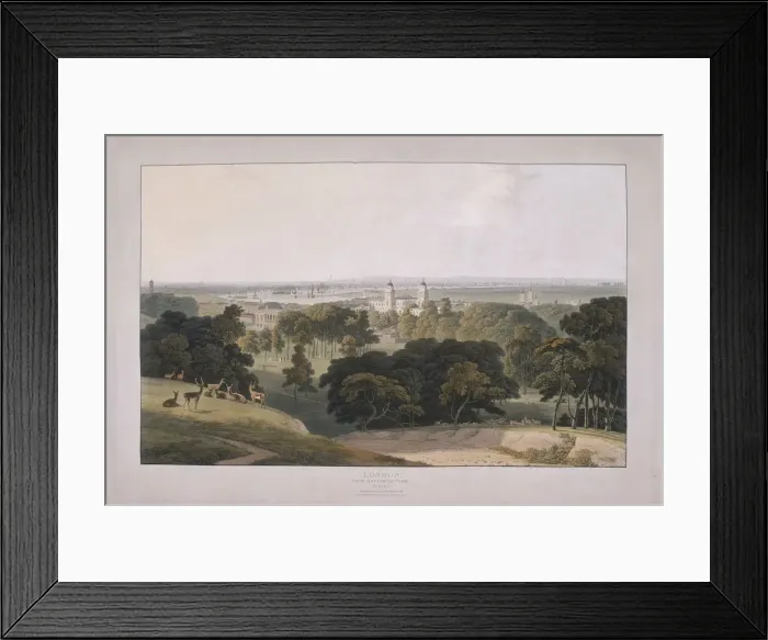 Framed Print : Greenwich Park, London, 1804. Artist: William Daniell Framed Print : Greenwich Park, London, 1804. Artist: William Daniell