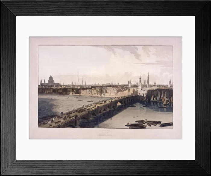 Framed Print : London Bridge, 1804. Artist: William Daniell Framed Print : London Bridge, 1804. Artist: William Daniell