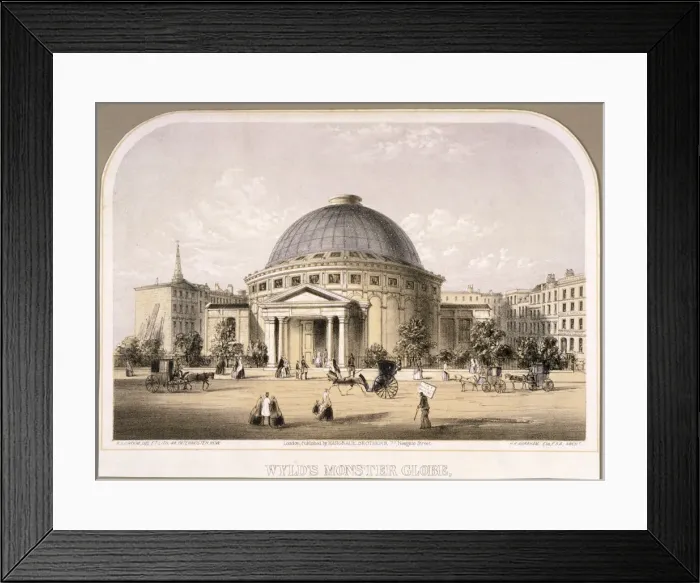 Framed Print : Wylds Monster Globe, c1851. Artist: Roberts Groom Framed Print : Wylds Monster Globe, c1851. Artist: Roberts Groom