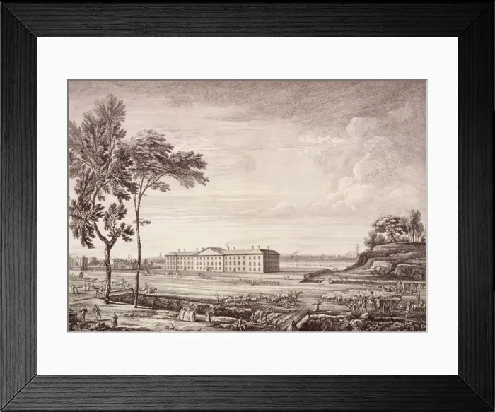 Framed Print : View of the London Hospital in Whitechapel Road, 1753 Framed Print : View of the London Hospital in Whitechapel Road, 1753