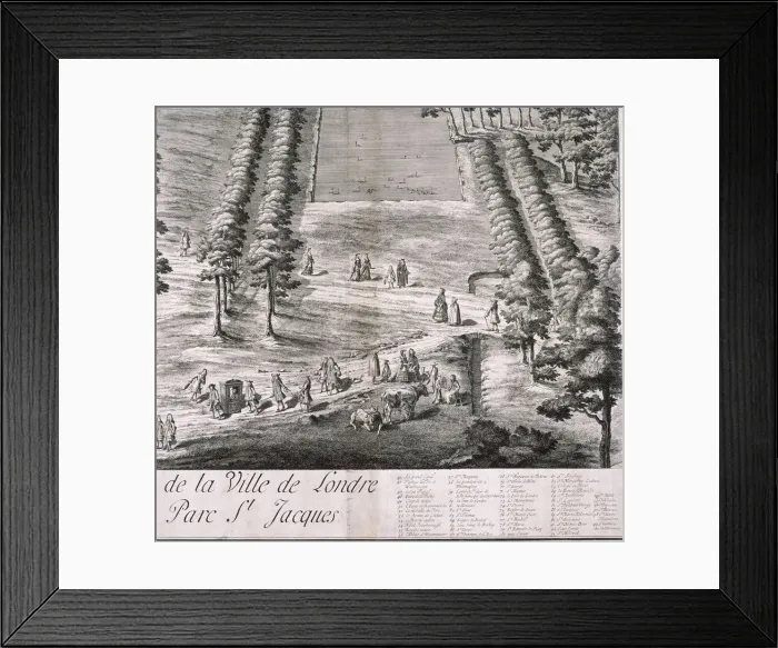Framed Print : Panoramic view of London, 1720. Artist: Johannes Kip Framed Print : Panoramic view of London, 1720. Artist: Johannes Kip