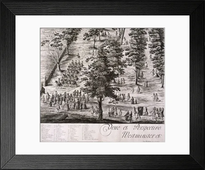 Framed Print : Panoramic view of London, 1720. Artist: Johannes Kip Framed Print : Panoramic view of London, 1720. Artist: Johannes Kip
