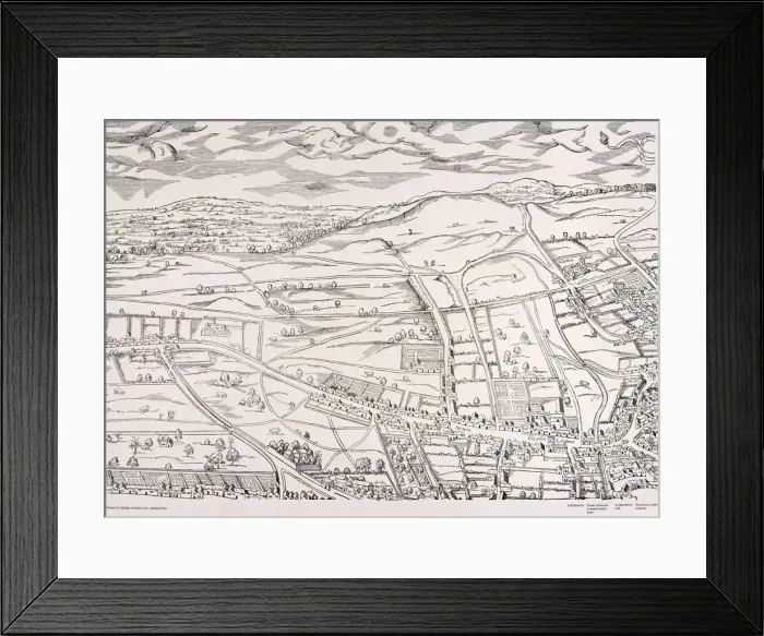 Framed Print : Agas Map of London, c1561 Framed Print : Agas Map of London, c1561