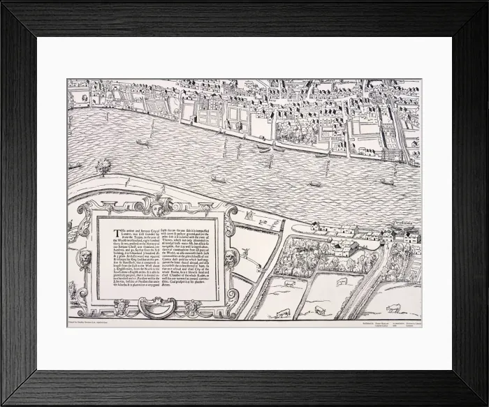 Framed Print : Agas Map of London, c1561 Framed Print : Agas Map of London, c1561