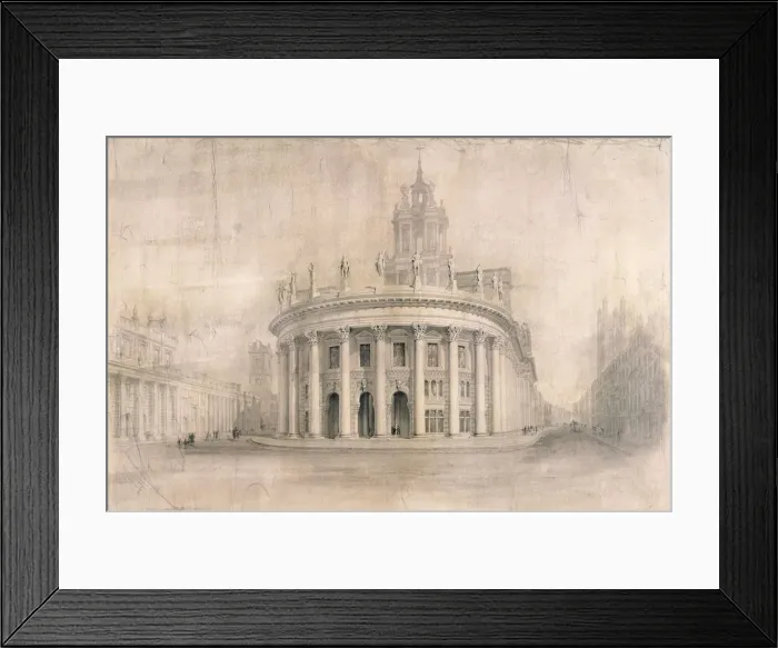 Framed Print : Royal Exchange, London, 1838 Framed Print : Royal Exchange, London, 1838