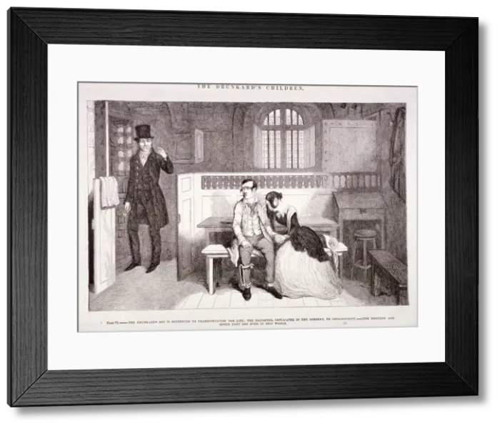 Framed Print : The Drunkards Children, c1847. Artist: George Cruikshank Framed Print : The Drunkards Children, c1847. Artist: George Cruikshank