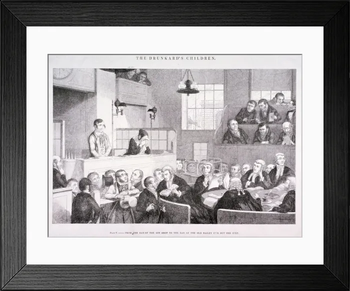 Framed Print : The Drunkards Children, c1847. Artist: George Cruikshank Framed Print : The Drunkards Children, c1847. Artist: George Cruikshank