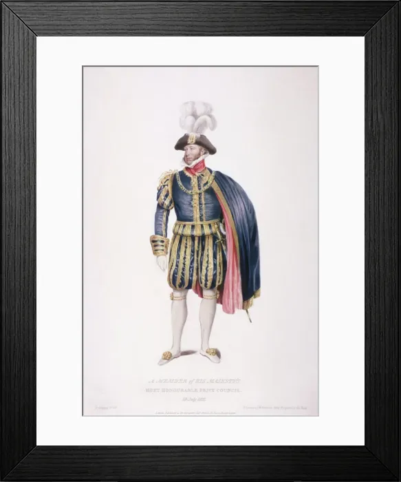 Framed Print : Gentleman in ceremonial costume, 1824. Artist: Edward Scriven Framed Print : Gentleman in ceremonial costume, 1824. Artist: Edward Scriven