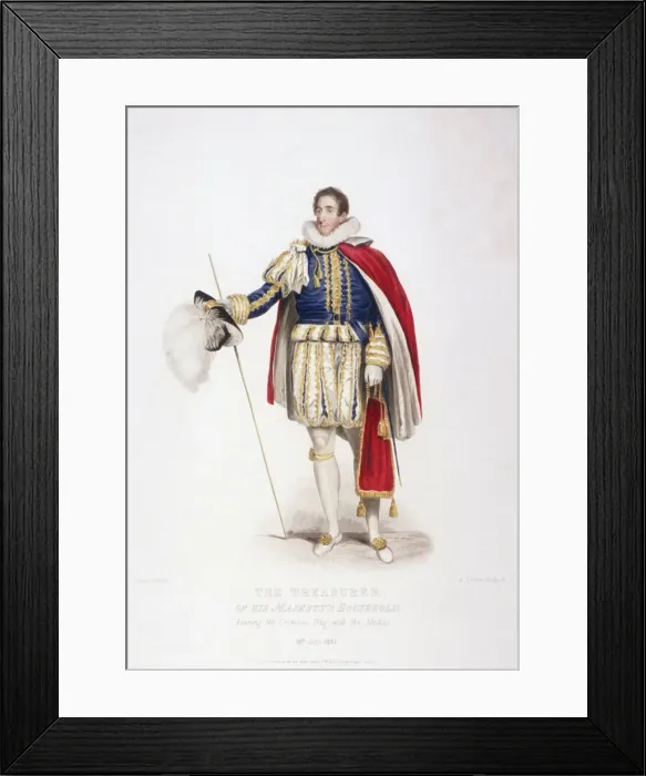 Framed Print : Treasurer in ceremonial costume, 1826. Artist: Edward Scriven Framed Print : Treasurer in ceremonial costume, 1826. Artist: Edward Scriven