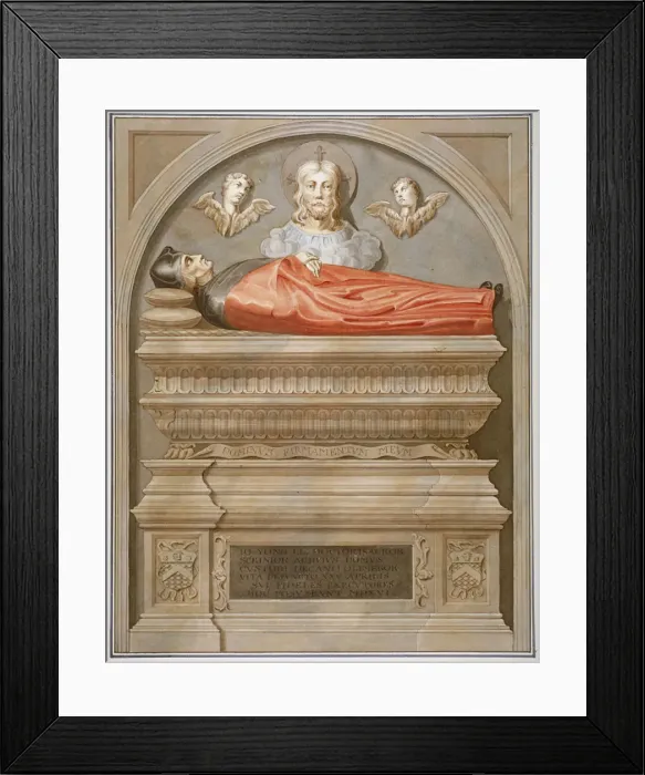 Framed Print : Monument to Dr John Yonge by Torrigiano in Rolls Chapel, Chancery Lane, City of London, 1800 Framed Print : Monument to Dr John Yonge by Torrigiano in Rolls Chapel, Chancery Lane, City of London, 1800