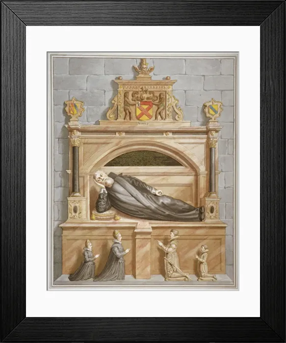 Framed Print : Monument to Sir Edward Bruce in Rolls Chapel, Chancery Lane, City of London, 1794 Framed Print : Monument to Sir Edward Bruce in Rolls Chapel, Chancery Lane, City of London, 1794