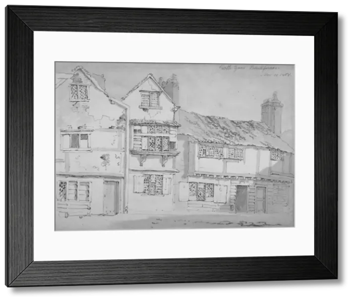 Framed Print : Buildings in Castle Yard, Blackfriars, City of London, 1808. Artist: George Shepherd Framed Print : Buildings in Castle Yard, Blackfriars, City of London, 1808. Artist: George Shepherd