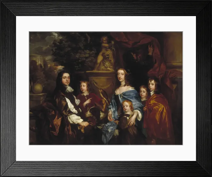 Framed Print : Sir Edward Hales and his family, 1656. Artist: Peter Lely Framed Print : Sir Edward Hales and his family, 1656. Artist: Peter Lely