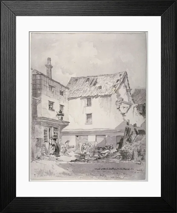 Framed Print : Chick Lane, City of London, 1825. Artist: Robert Blemmell Schnebbelie Framed Print : Chick Lane, City of London, 1825. Artist: Robert Blemmell Schnebbelie