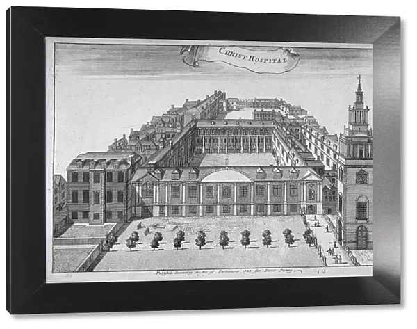 Christs Hospital, City of London, 1755. Artist: Benjamin Cole