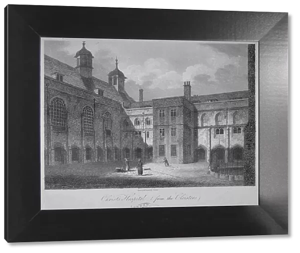 Christs Hospital from the cloisters, City of London, 1805. Artist: James Sargant Storer