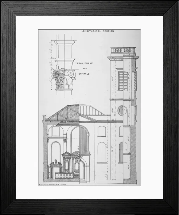 Framed Print : Church of St Clement, Eastcheap, City of London, 1860 Framed Print : Church of St Clement, Eastcheap, City of London, 1860