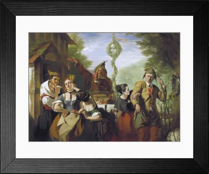 Framed Print : Scene from The Winters Tale, 1845. Artist: Augustus Leopold Egg Framed Print : Scene from The Winters Tale, 1845. Artist: Augustus Leopold Egg