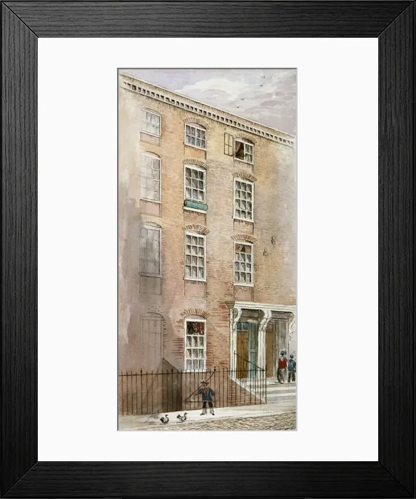 Framed Print : Houses in Crane Court, near Fleet Street, City of London, 1840. Artist Framed Print : Houses in Crane Court, near Fleet Street, City of London, 1840. Artist