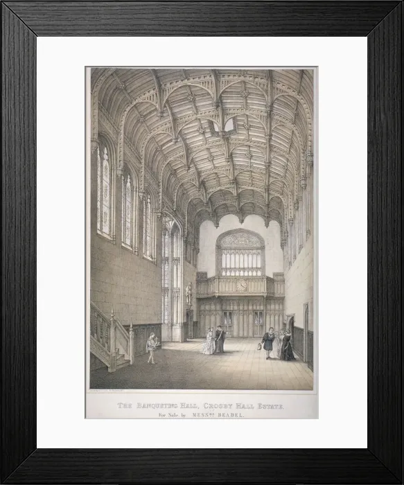 Framed Print : Interior view of the Banqueting Hall in Crosby Hall at no 36 Bishopsgate, City of London, 1871 Framed Print : Interior view of the Banqueting Hall in Crosby Hall at no 36 Bishopsgate, City of London, 1871