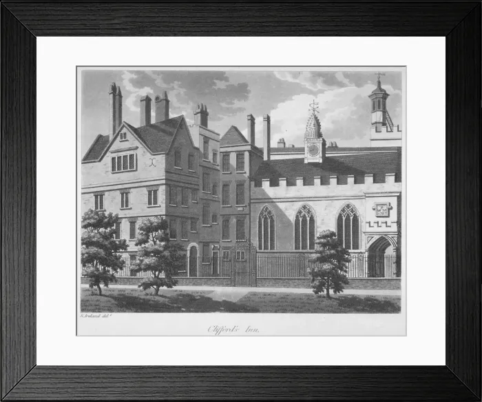 Framed Print : Cliffords Inn, City of London, 1800 Framed Print : Cliffords Inn, City of London, 1800