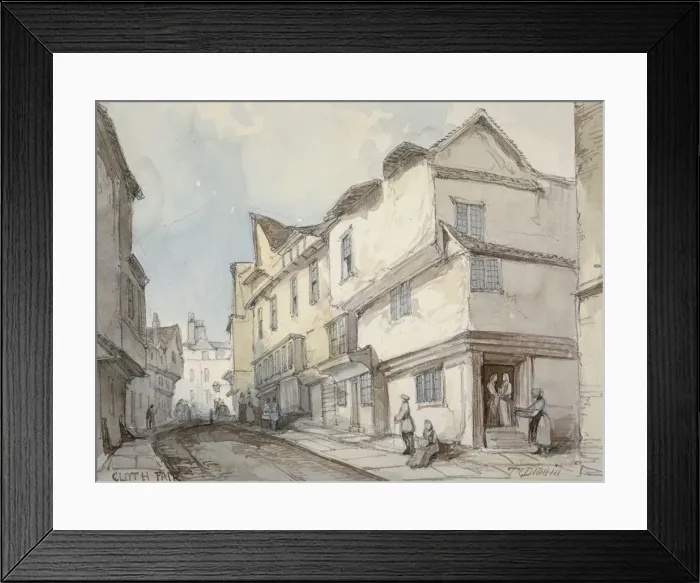 Framed Print : Cloth Fair, Smithfield, City of London, 1850. Artist: Thomas Colman Dibdin Framed Print : Cloth Fair, Smithfield, City of London, 1850. Artist: Thomas Colman Dibdin