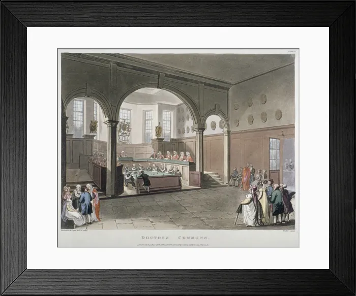 Framed Print : Interior view of the Doctors Commons, City of London, 1808 Framed Print : Interior view of the Doctors Commons, City of London, 1808
