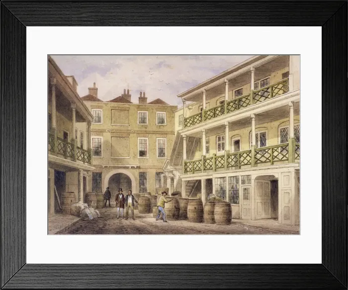Framed Print : Bell Inn, Aldersgate Street, London, 1857. Artist: Thomas Hosmer Shepherd Framed Print : Bell Inn, Aldersgate Street, London, 1857. Artist: Thomas Hosmer Shepherd