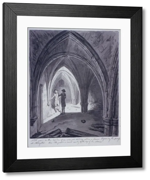 Framed Print : St Michaels Crypt, Aldgate, London, 1784. Artist: John Carter Framed Print : St Michaels Crypt, Aldgate, London, 1784. Artist: John Carter