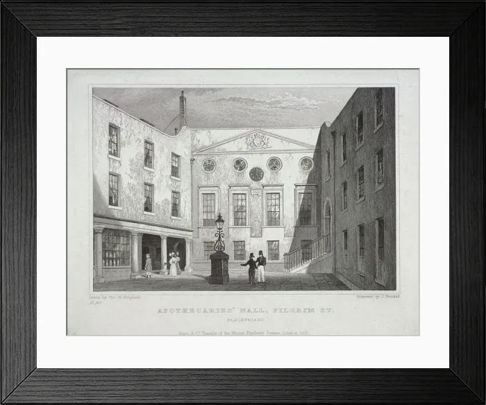 Framed Print : Apothecaries Hall, London, 1831. Artist: J Hinchcliff Framed Print : Apothecaries Hall, London, 1831. Artist: J Hinchcliff