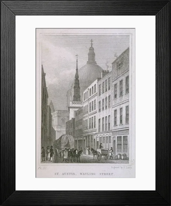 Framed Print : St Augustine, Watling Street, London, c1830. Artist:s Lacey Framed Print : St Augustine, Watling Street, London, c1830. Artist:s Lacey