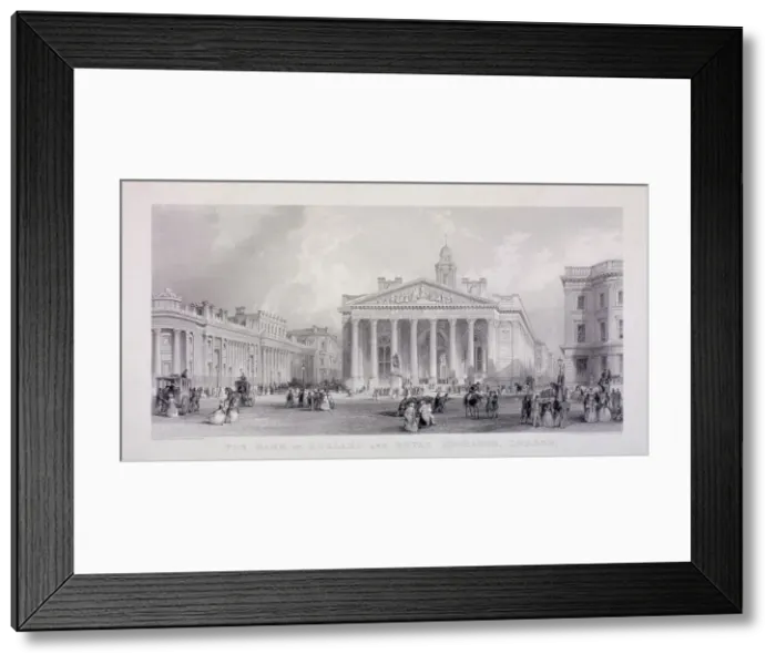 Framed Print : Bank of England, Threadneedle Street, London, c1850. Artist: Thomas Abiel Prior Framed Print : Bank of England, Threadneedle Street, London, c1850. Artist: Thomas Abiel Prior