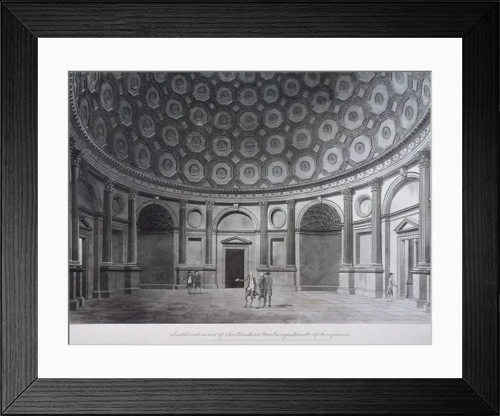 Framed Print : Bank of England, Threadneedle Street, London, c1790. Artist: Thomas Malton II Framed Print : Bank of England, Threadneedle Street, London, c1790. Artist: Thomas Malton II