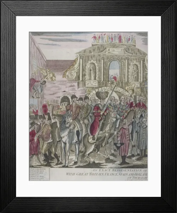 Framed Print : The proclamation of peace at Temple Bar, London, 29 April 1802 Framed Print : The proclamation of peace at Temple Bar, London, 29 April 1802
