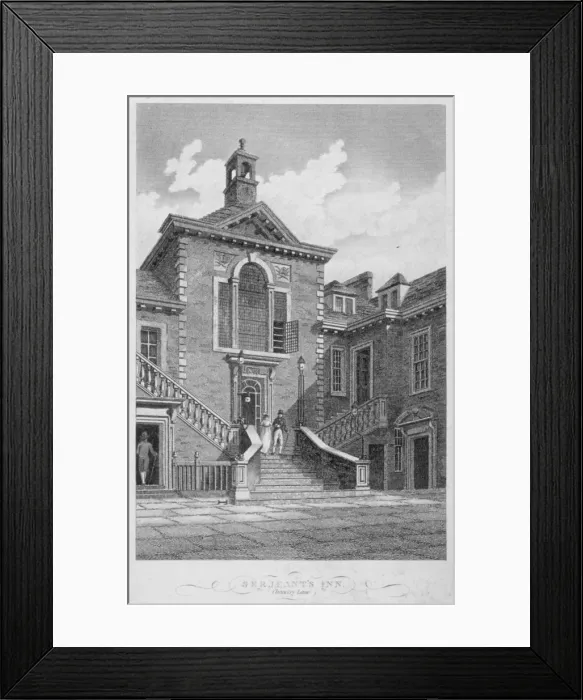 Framed Print : Serjeants Inn, Chancery Lane, City of London, 1804. Artist: John Greig Framed Print : Serjeants Inn, Chancery Lane, City of London, 1804. Artist: John Greig