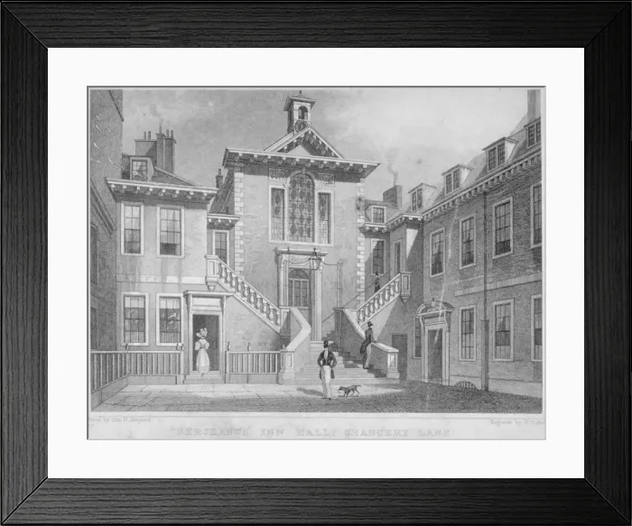Framed Print : Serjeants Inn, Chancery Lane, City of London, 1830. Artist: HW Bond Framed Print : Serjeants Inn, Chancery Lane, City of London, 1830. Artist: HW Bond