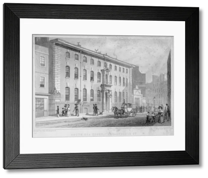 Framed Print : South Sea House, Threadneedle Street, City of London, 1830 Framed Print : South Sea House, Threadneedle Street, City of London, 1830
