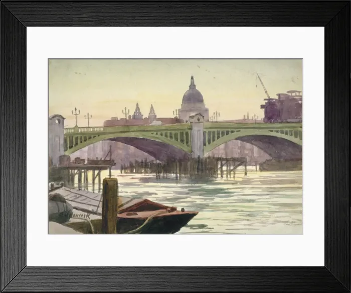 Framed Print : Southwark Bridge, London, 1930. Artist: Samuel Harry Hancock Framed Print : Southwark Bridge, London, 1930. Artist: Samuel Harry Hancock