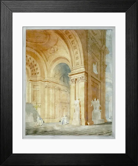 Framed Print : Interior of St Pauls Cathedral, City of London, 1836 Framed Print : Interior of St Pauls Cathedral, City of London, 1836