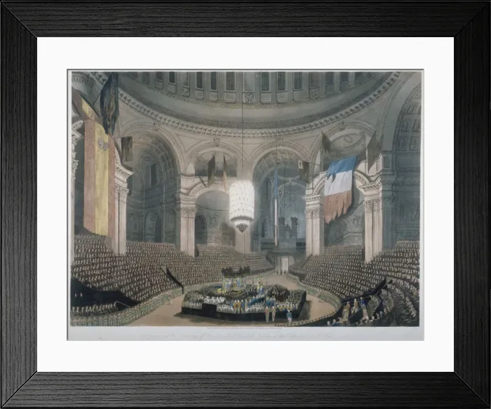 Framed Print : The ceremony of Lord Nelsons burial at St Pauls Cathedral, City of London, 1806 Framed Print : The ceremony of Lord Nelsons burial at St Pauls Cathedral, City of London, 1806