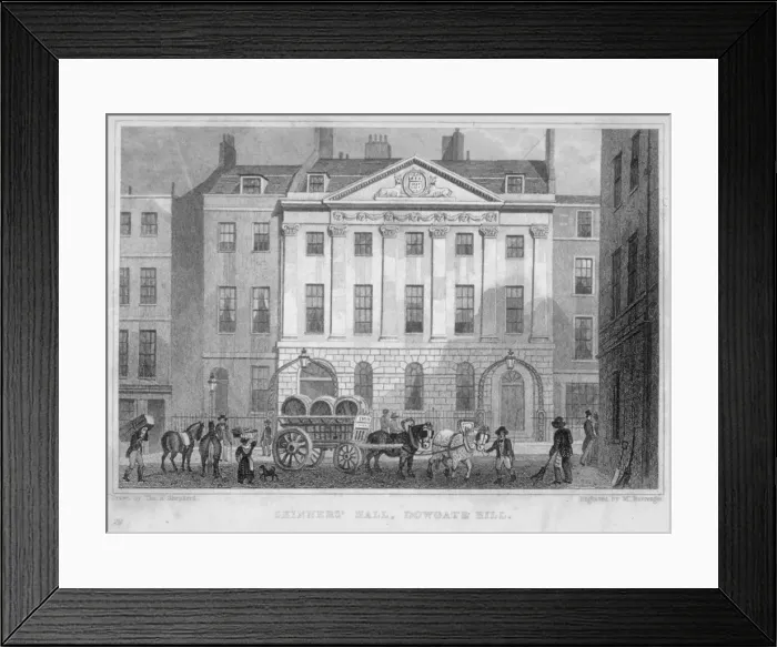 Framed Print : Skinners Hall, City of London, 1830. Artist: MS Barenger Framed Print : Skinners Hall, City of London, 1830. Artist: MS Barenger