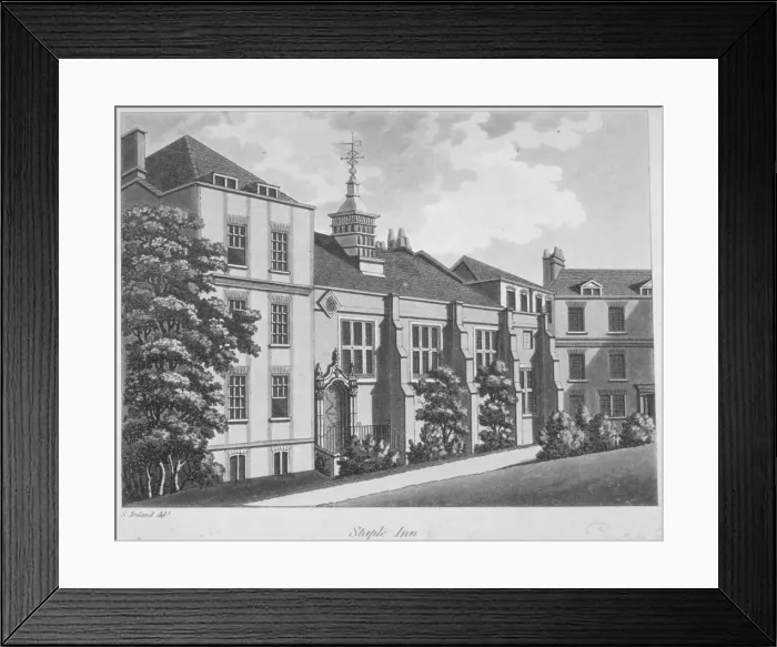 Framed Print : Staple Inn, City of London, 1800. Artist: William Angus Framed Print : Staple Inn, City of London, 1800. Artist: William Angus