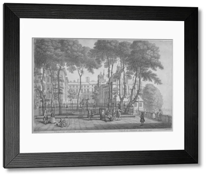 Framed Print : View of Fountain Court, Middle Temple, City of London, 1752. Artist: Henry Fletcher Framed Print : View of Fountain Court, Middle Temple, City of London, 1752. Artist: Henry Fletcher