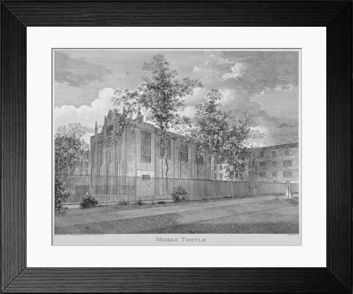 Framed Print : View of Middle Temple Hall from the south-west, Middle Temple, City of London, 1803 Framed Print : View of Middle Temple Hall from the south-west, Middle Temple, City of London, 1803