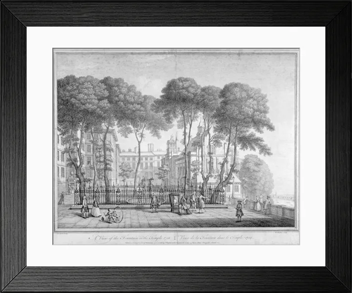 Framed Print : View of Fountain Court, Middle Temple, City of London, 1752 Framed Print : View of Fountain Court, Middle Temple, City of London, 1752