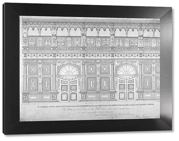 Elizabethan oak screen, Middle Temple Hall, City of London, 1828
