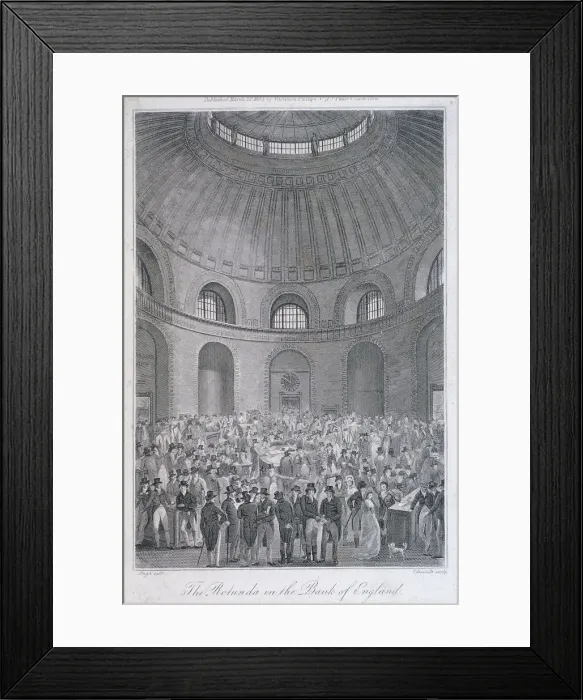 Framed Print : Bank of England, Threadneedle Street, London, 1804. Artist: E Edwards Framed Print : Bank of England, Threadneedle Street, London, 1804. Artist: E Edwards
