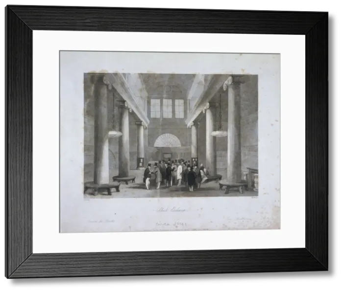 Framed Print : Stock Exchange, Bartholomew Lane, London, c1841. Artist: Harlen Melville Framed Print : Stock Exchange, Bartholomew Lane, London, c1841. Artist: Harlen Melville