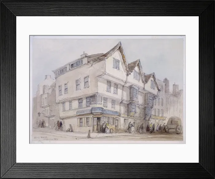 Framed Print : Bevis Marks, London, 1854. Artist: Thomas Colman Dibdin Framed Print : Bevis Marks, London, 1854. Artist: Thomas Colman Dibdin