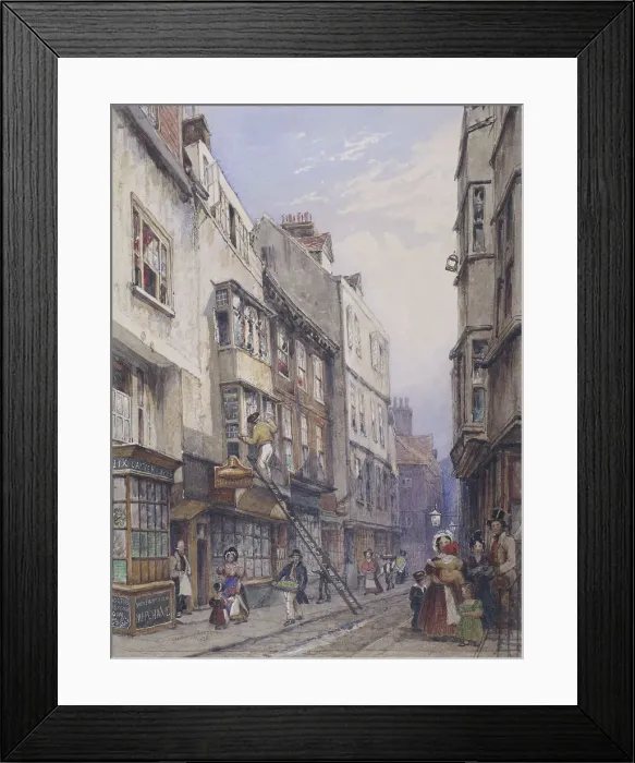 Framed Print : Bell Yard near Chancery Lane, London, 1835. Artist: George Sidney Shepherd Framed Print : Bell Yard near Chancery Lane, London, 1835. Artist: George Sidney Shepherd